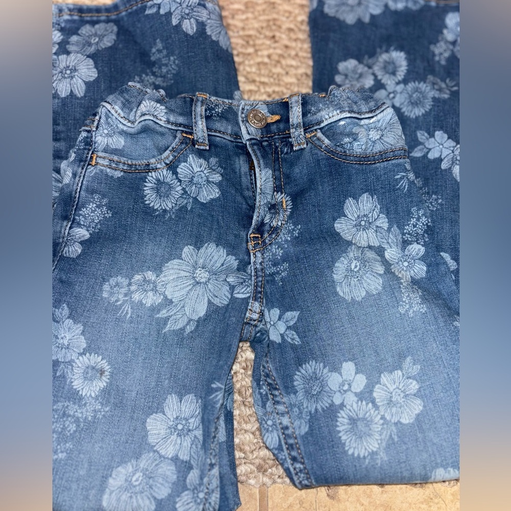 Abercrombie Kids Blue Floral Jeans